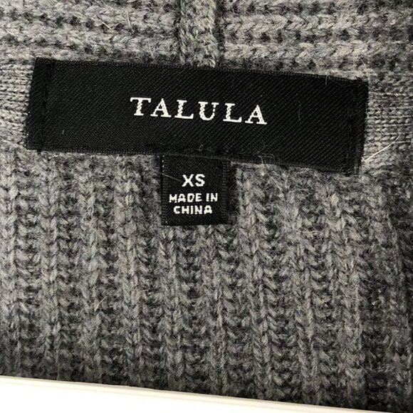 ARITZIA Talula Angora Cashmere Blend Grey Open Knit Cardigan Sz XS - Picture 7 of 8